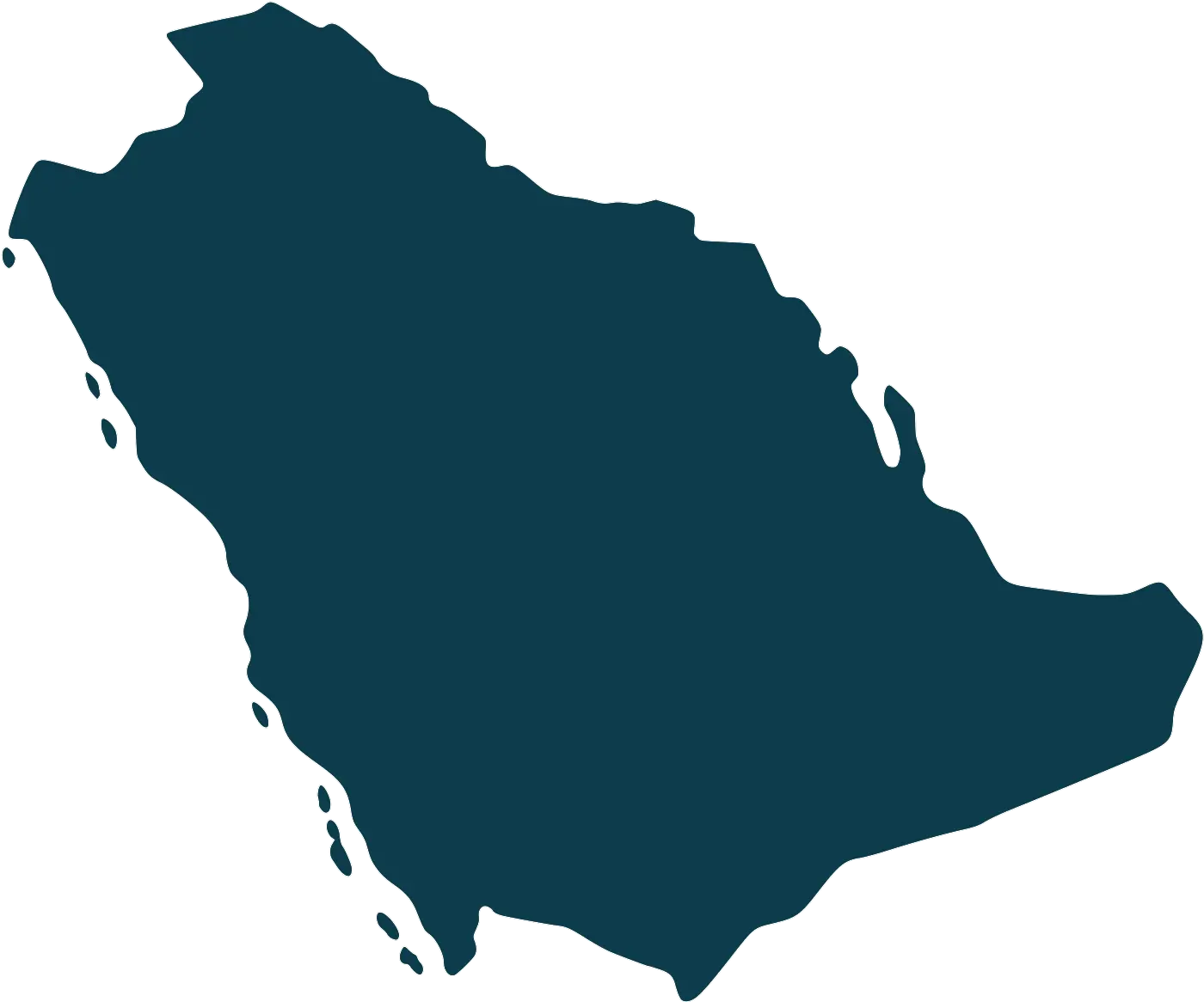 Map of Saudi Arabia showing UTA destinations